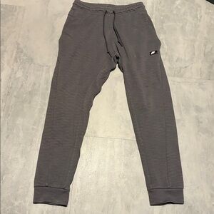 Nike  joggers  sweatpants  Dark gray drawstring waist + elastic 3 pocket  size S